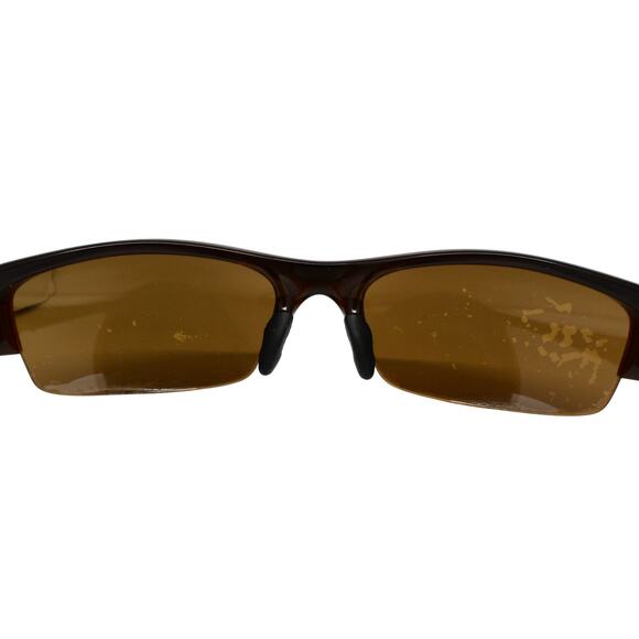 Oakley Flak 12-901 Rootbeer Polarized 63-20 Sunglasses - LENSES FAIR/FRAMES GOOD - Picture 6 of 16